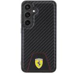 Carcasa Ferrari Carbon Stitched Bottom compatibila cu Samsung Galaxy S24, Negru 2 - lerato.ro