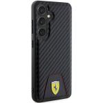 Carcasa Ferrari Carbon Stitched Bottom compatibila cu Samsung Galaxy S24, Negru 5 - lerato.ro