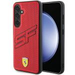 Carcasa Ferrari Big SF Perforated compatibila cu Samsung Galaxy S24, Rosu 4 - lerato.ro