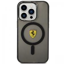 Carcasa Ferrari Translucent cu Magsafe compatibila cu iPhone 14 Pro, Negru