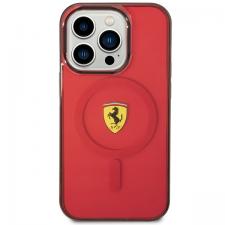 Carcasa Ferrari Translucent cu Magsafe compatibila cu iPhone 14 Pro, Rosu