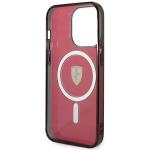 Carcasa Ferrari Translucent cu Magsafe compatibila cu iPhone 14 Pro, Rosu 8 - lerato.ro