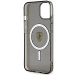 Carcasa Ferrari Translucent cu Magsafe compatibila cu iPhone 14 Plus / 15 Plus, Negru 8 - lerato.ro