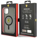 Carcasa Ferrari Translucent cu Magsafe compatibila cu iPhone 14 Plus / 15 Plus, Negru 9 - lerato.ro