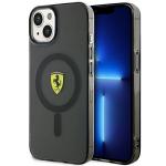 Carcasa Ferrari Translucent cu Magsafe compatibila cu iPhone 15 / 14 / 13, Negru 4 - lerato.ro