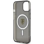 Carcasa Ferrari Translucent cu Magsafe compatibila cu iPhone 15 / 14 / 13, Negru 8 - lerato.ro
