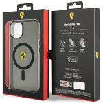 Carcasa Ferrari Translucent cu Magsafe compatibila cu iPhone 15 / 14 / 13, Negru 9 - lerato.ro