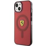 Carcasa Ferrari Translucent cu Magsafe compatibila cu iPhone 15 / 14 / 13, Rosu 3 - lerato.ro
