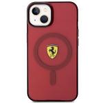 Carcasa Ferrari Translucent cu Magsafe compatibila cu iPhone 15 / 14 / 13, Rosu 2 - lerato.ro