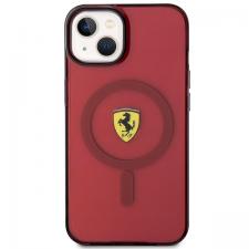 Carcasa Ferrari Translucent cu Magsafe compatibila cu iPhone 15 / 14 / 13, Rosu