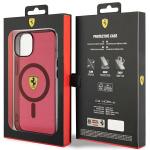 Carcasa Ferrari Translucent cu Magsafe compatibila cu iPhone 15 / 14 / 13, Rosu 9 - lerato.ro