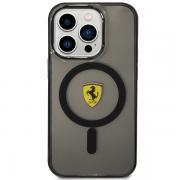 Carcasa Ferrari Translucent cu Magsafe compatibila cu iPhone 14 Pro Max, Negru