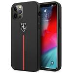 Carcasa Ferrari On Track Leather Nylon Stripe compatibila cu iPhone 12 Pro Max, Negru 4 - lerato.ro
