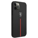 Carcasa Ferrari On Track Leather Nylon Stripe compatibila cu iPhone 12 Pro Max, Negru 5 - lerato.ro