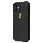 Carcasa Ferrari On Track Real Carbon compatibila cu iPhone 12 Mini, Negru 3 - lerato.ro