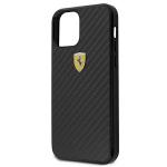 Carcasa Ferrari On Track Real Carbon compatibila cu iPhone 12 Mini, Negru 6 - lerato.ro