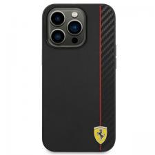 Carcasa Ferrari On Track Stripe compatibila cu iPhone 14 Pro, Negru