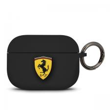 Airpods, Carcasa Ferrari Silicone compatibila cu Apple AirPods Pro, Negru, lerato.ro