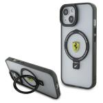 Carcasa Ferrari Ring Stand MagSafe compatibila cu iPhone 14 Plus / 15 Plus Clear 4 - lerato.ro