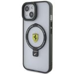 Carcasa Ferrari Ring Stand MagSafe compatibila cu iPhone 14 Plus / 15 Plus Clear 7 - lerato.ro
