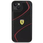 Carcasa Ferrari Twist Metal Logo compatibila cu iPhone 15 Plus Black 2 - lerato.ro