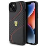 Carcasa Ferrari Twist Metal Logo compatibila cu iPhone 15 Plus Black 3 - lerato.ro