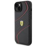 Carcasa Ferrari Twist Metal Logo compatibila cu iPhone 15 Plus Black 6 - lerato.ro