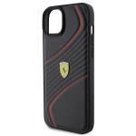 Carcasa Ferrari Twist Metal Logo compatibila cu iPhone 15 Plus Black 5 - lerato.ro