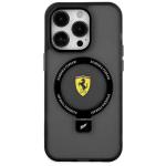 Carcasa Ferrari Ring Stand MagSafe compatibila cu iPhone 15 Pro Max Black 2 - lerato.ro