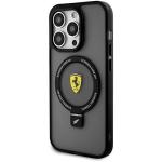 Carcasa Ferrari Ring Stand MagSafe compatibila cu iPhone 15 Pro Max Black 3 - lerato.ro