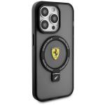 Carcasa Ferrari Ring Stand MagSafe compatibila cu iPhone 15 Pro Max Black 5 - lerato.ro