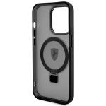 Carcasa Ferrari Ring Stand MagSafe compatibila cu iPhone 15 Pro Max Black 6 - lerato.ro