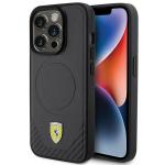 Carcasa Ferrari Carbon Metal Logo MagSafe compatibila cu iPhone 15 Pro Black 4 - lerato.ro