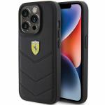 Carcasa Ferrari Quilted Metal Logo compatibila cu iPhone 15 Pro Black 4 - lerato.ro