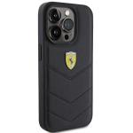 Carcasa Ferrari Quilted Metal Logo compatibila cu iPhone 15 Pro Black 8 - lerato.ro