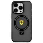Carcasa Ferrari Ring Stand MagSafe compatibila cu iPhone 15 Pro Black 2 - lerato.ro