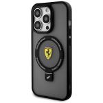 Carcasa Ferrari Ring Stand MagSafe compatibila cu iPhone 15 Pro Black 8 - lerato.ro