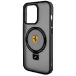 Carcasa Ferrari Ring Stand MagSafe compatibila cu iPhone 15 Pro Black 6 - lerato.ro