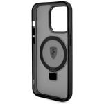 Carcasa Ferrari Ring Stand MagSafe compatibila cu iPhone 15 Pro Black 3 - lerato.ro
