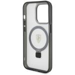 Carcasa Ferrari Ring Stand MagSafe compatibila cu iPhone 15 Pro Clear 8 - lerato.ro