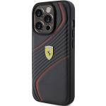 Carcasa Ferrari Twist Metal Logo compatibila cu iPhone 15 Pro Black 5 - lerato.ro