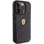 Carcasa Ferrari Twist Metal Logo compatibila cu iPhone 15 Pro Black 4 - lerato.ro