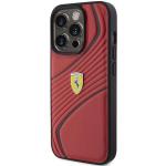 Carcasa Ferrari Twist Metal Logo compatibila cu iPhone 15 Pro Red 7 - lerato.ro