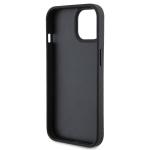Carcasa Ferrari Quilted Metal Logo compatibila cu iPhone 15 Black 7 - lerato.ro