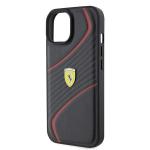 Carcasa Ferrari Twist Metal Logo compatibila cu iPhone 15 Black 5 - lerato.ro