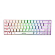Tastatura mecanica Fifine GK1W, Cu fir USB, RGB, Switch-uri Red, Alb