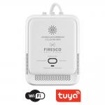 Detector de gaz Firesco JT-ZL2010W, 85dB, Indicator LED, USB-C, WiFi, Conectare Tuya, Alb 3 - lerato.ro
