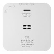 Detector de monoxid de carbon Firesco FCO-850 WF, 85dB, Indicator LED, WiFi, Conectare Tuya, Alb