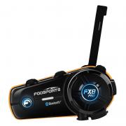 Intercom pentru casca moto Fodsports FX8 Pro, Bluetooth 5.0, Radio FM, Microfon anti-zgomot, Autonomie 15h, Negru