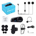 Intercom pentru casca moto Fodsports FX6, Bluetooth 5.0, Radio FM, Microfon anti-zgomot, Autonomie 10h, Negru 11 - lerato.ro